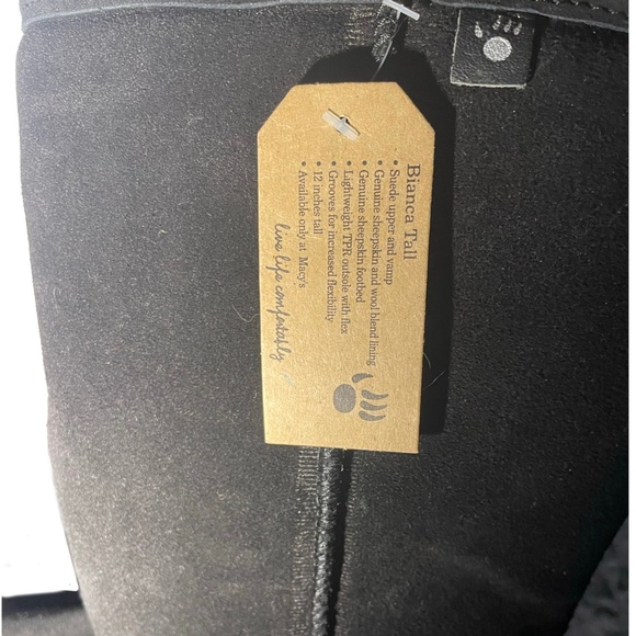 BEARPAW-LIVE: WOMEN’S BIANCA TALL BLACK BOOTS SIZE 8 *RUNS 1/2 SIZE SMALL* - Picture 11 of 12
